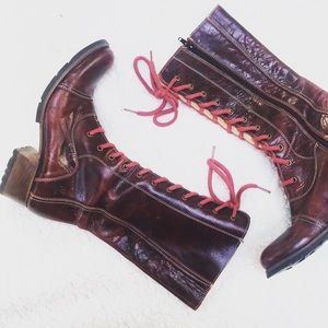 Destroy made in Spain 90’s punk red euro boots